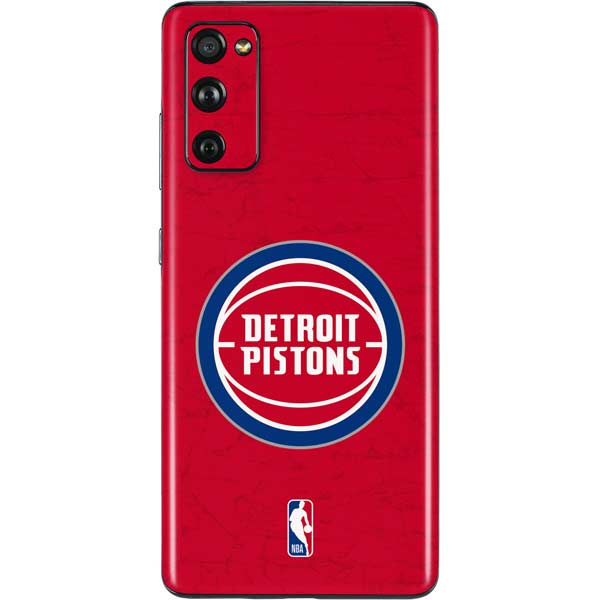 NBA Detroit Pistons Distressed Galaxy S20 Fan Edition Skin