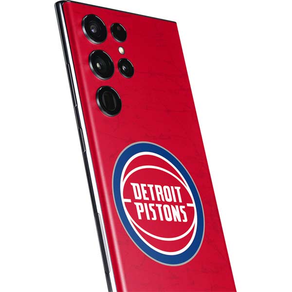 NBA Detroit Pistons Distressed Galaxy S22 Ultra Skin
