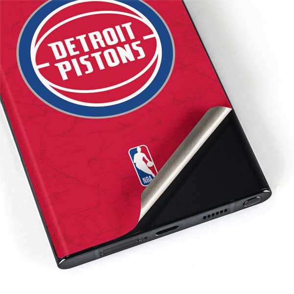 NBA Detroit Pistons Distressed Galaxy S22 Ultra Skin