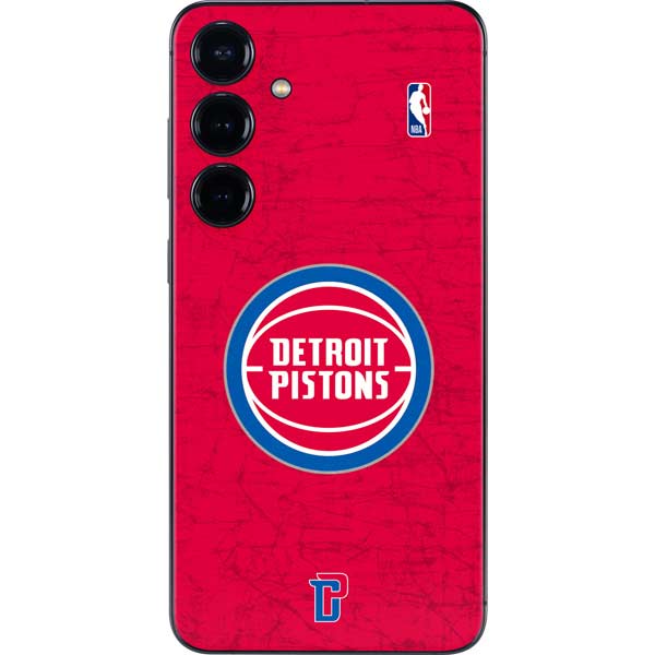NBA Detroit Pistons Distressed Galaxy S25 Plus Skin