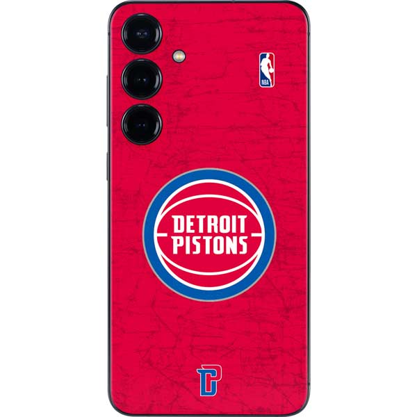 NBA Detroit Pistons Distressed Galaxy S25 Skin