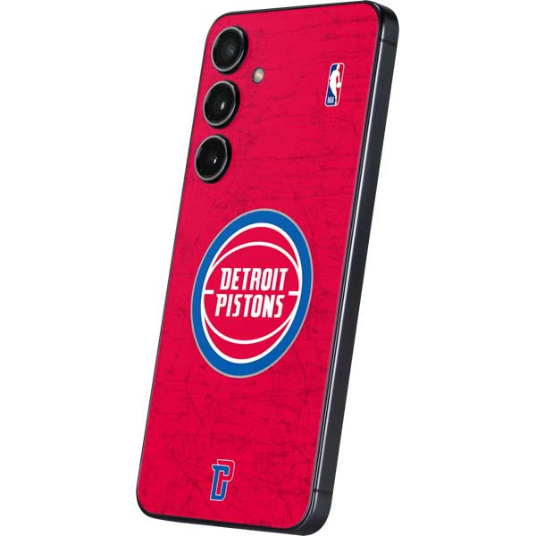 NBA Detroit Pistons Distressed Galaxy S25 Skin