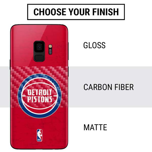 NBA Detroit Pistons Distressed Galaxy S9 Skin