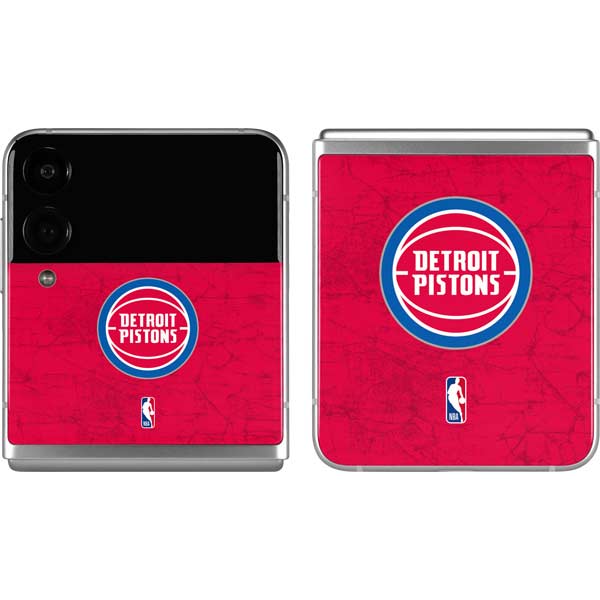 NBA Detroit Pistons Distressed Galaxy Z Flip4 5G Skin