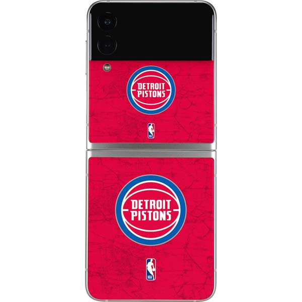 NBA Detroit Pistons Distressed Galaxy Z Flip4 5G Skin