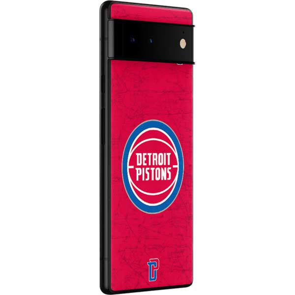 NBA Detroit Pistons Distressed Google Pixel 6 Skin