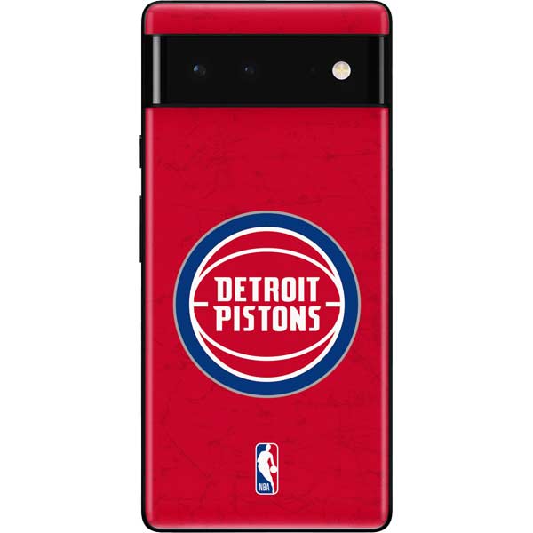 NBA Detroit Pistons Distressed Google Pixel 6 Skin