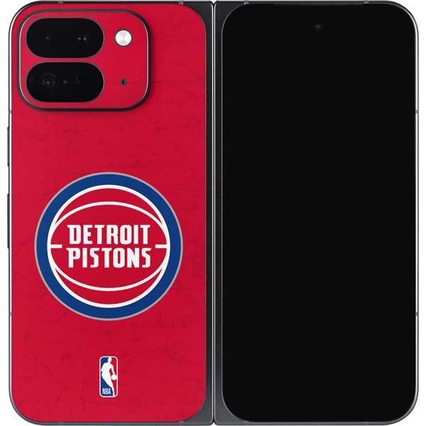 NBA Detroit Pistons Distressed Google Pixel 9 Pro Fold Skin