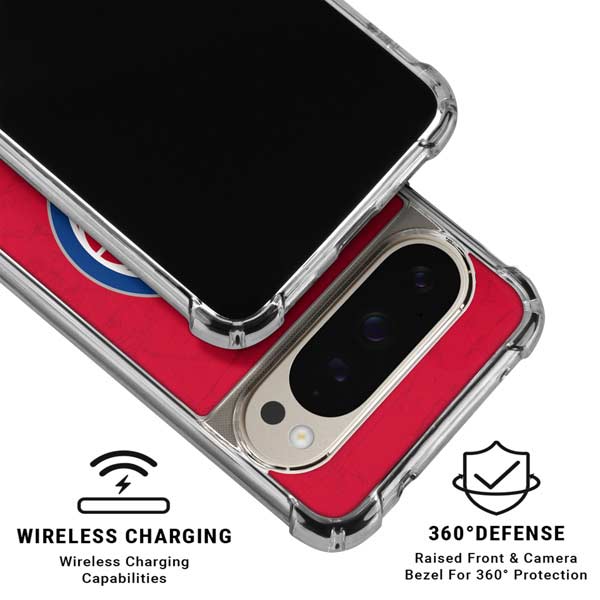 NBA Detroit Pistons Distressed Google Pixel 9 Pro XL Clear Case