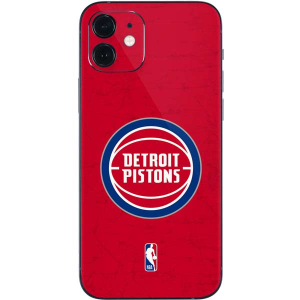 NBA Detroit Pistons Distressed iPhone 12 Skin