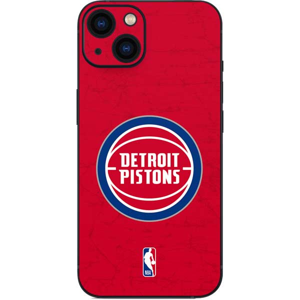 NBA Detroit Pistons Distressed iPhone 13 Skin