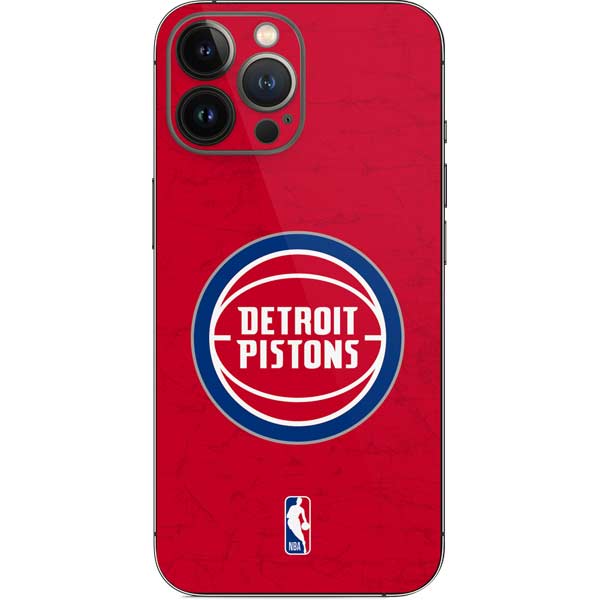 NBA Detroit Pistons Distressed iPhone 15 Pro Max Skin