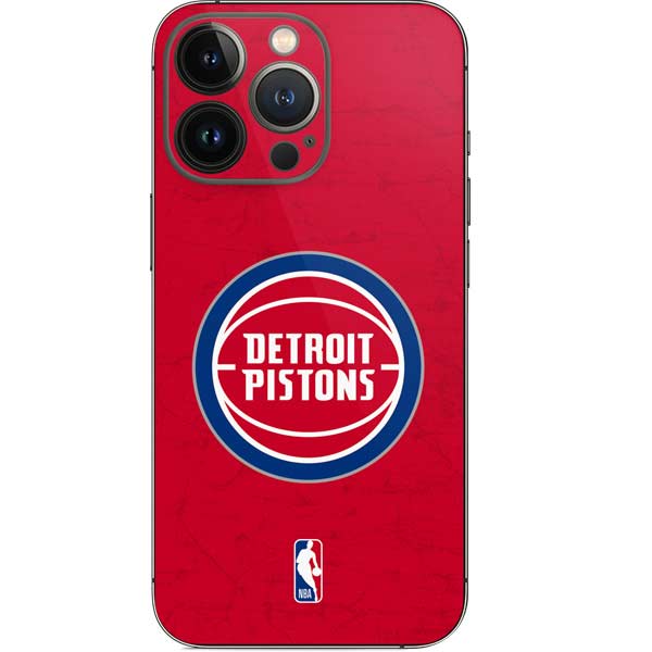 NBA Detroit Pistons Distressed iPhone 15 Pro Skin