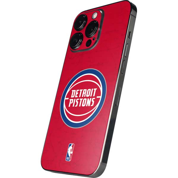 NBA Detroit Pistons Distressed iPhone 15 Pro Skin