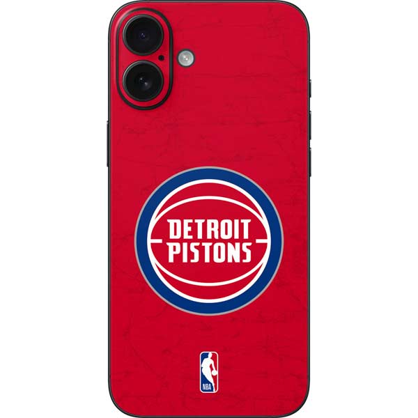 NBA Detroit Pistons Distressed iPhone 16 Plus Skin