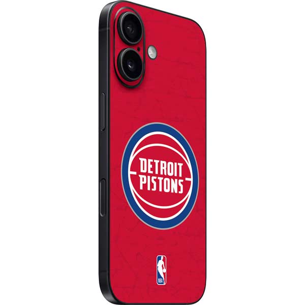 NBA Detroit Pistons Distressed iPhone 16 Plus Skin