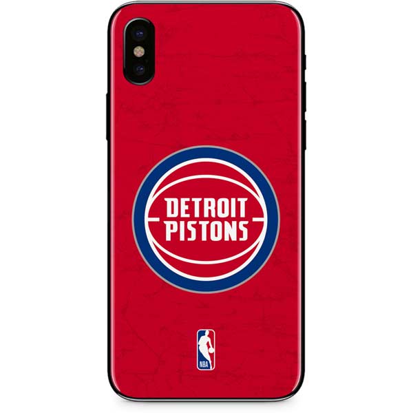 NBA Detroit Pistons Distressed iPhone XS Skin