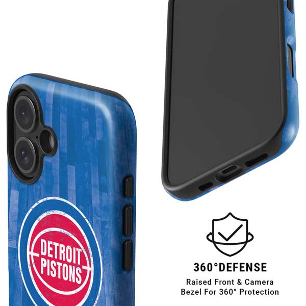NBA Detroit Pistons Hardwood Classics iPhone 16 Magsafe Impact Case