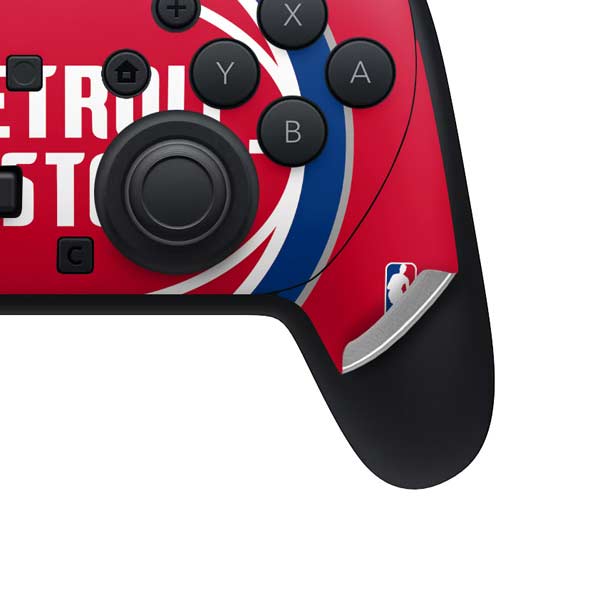 NBA Detroit Pistons Large Logo Nintendo Switch 2 (2025) Pro Controller Skin