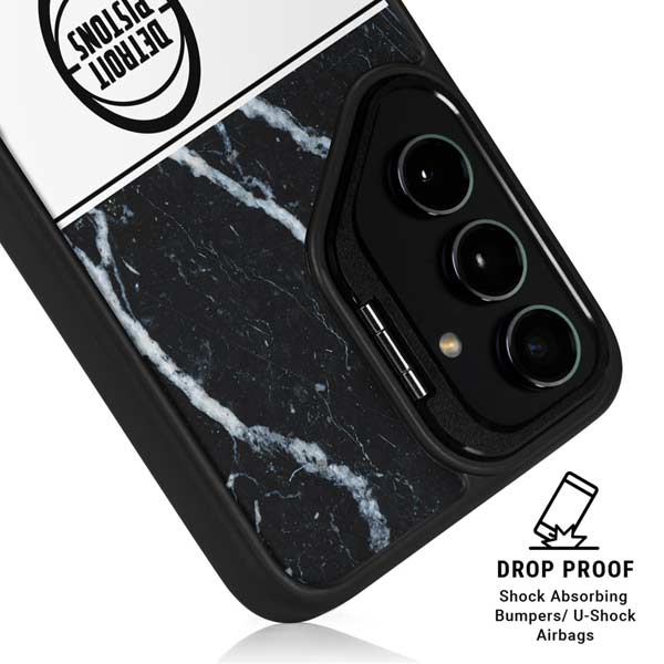 NBA Detroit Pistons Marble Galaxy S26 Plus Kickstand Case