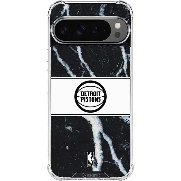 NBA Detroit Pistons Marble Google Pixel 10 Pro XL Clear Case