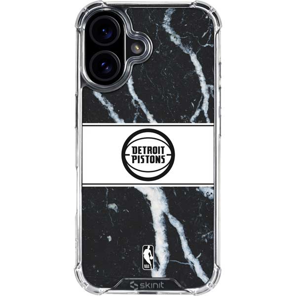 NBA Detroit Pistons Marble iPhone 17 Clear Case NBA Detroit Pistons Marble iPhone 17 Clear Case