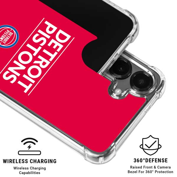 NBA Detroit Pistons Standard - Red Galaxy S26 Plus Clear Case