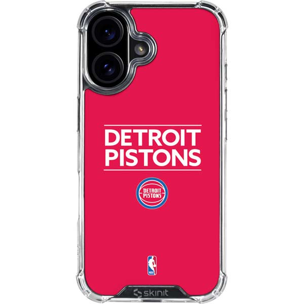 NBA Detroit Pistons Standard - Red iPhone 17 Clear Case