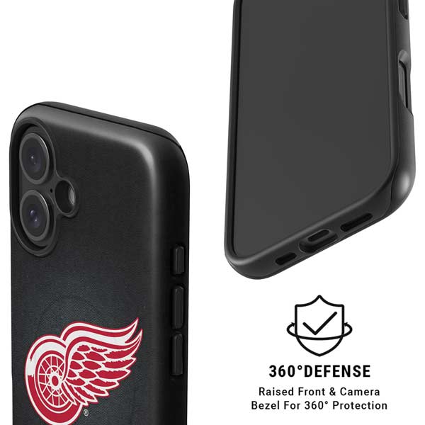 NHL Detroit Red Wings Black Background iPhone 16 Magsafe Impact Case
