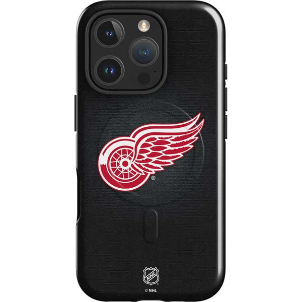 NHL Detroit Red Wings Black Background iPhone 16 Pro Max Magsafe Impact Case