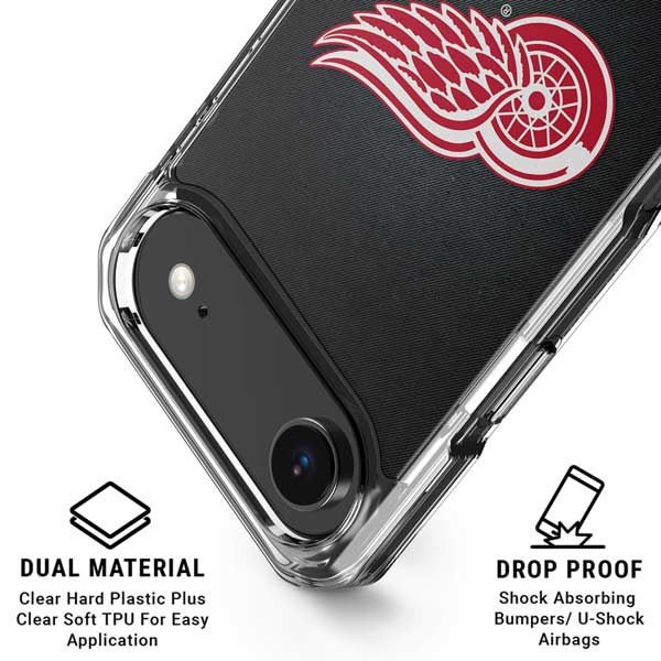 NHL Detroit Red Wings Black Background iPhone 17 Air Clear Case