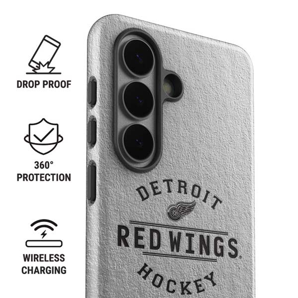 NHL Detroit Red Wings Black Text Galaxy S26 Plus Impact Case