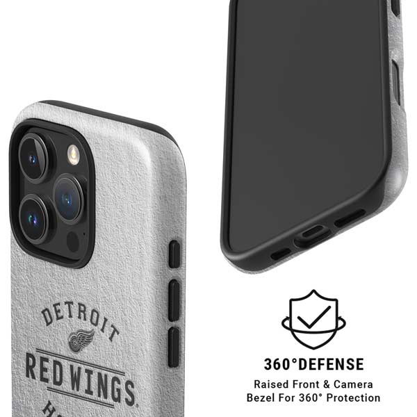 NHL Detroit Red Wings Black Text iPhone 16 Pro Max Magsafe Impact Case