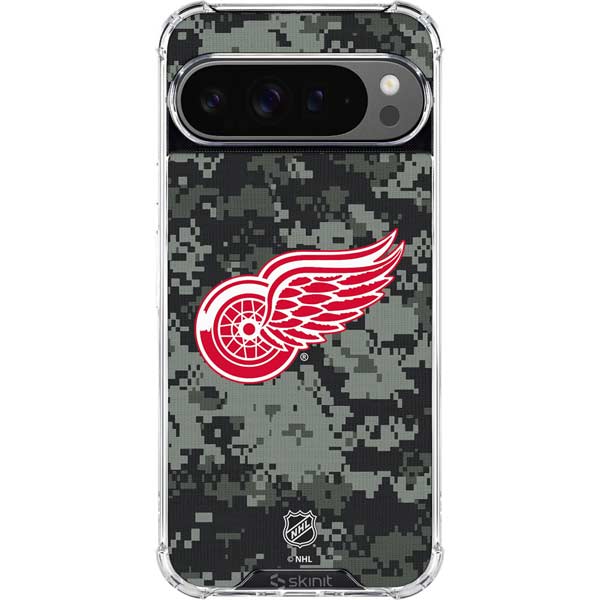 NHL Detroit Red Wings Camo Google Pixel 10 Pro Clear Case