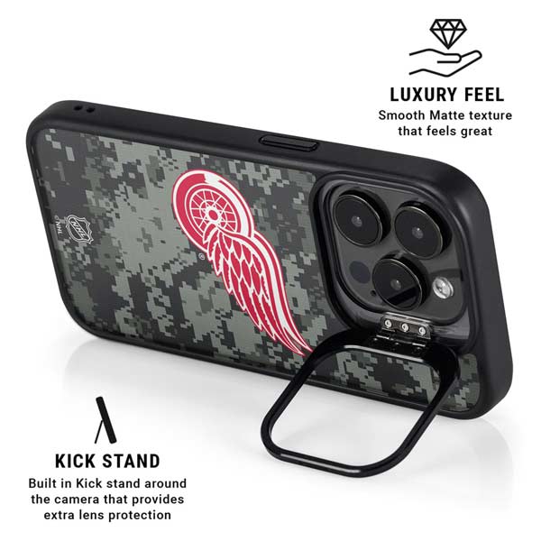 NHL Detroit Red Wings Camo iPhone 14 Pro Kickstand Case