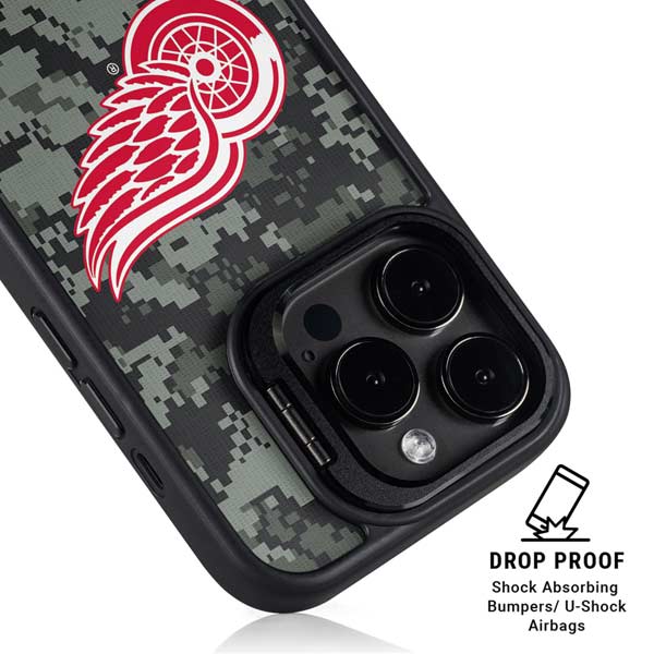 NHL Detroit Red Wings Camo iPhone 14 Pro Kickstand Case