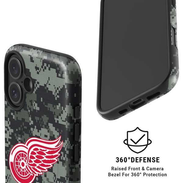 NHL Detroit Red Wings Camo iPhone 16 Magsafe Impact Case