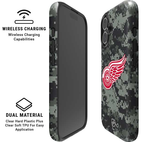 NHL Detroit Red Wings Camo iPhone 16 Magsafe Impact Case