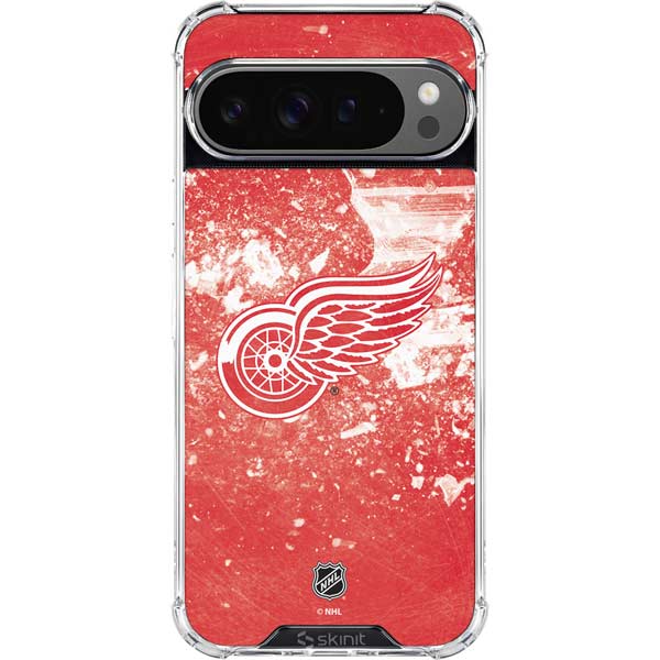 NHL Detroit Red Wings Frozen Google Pixel 10 Pro Clear Case