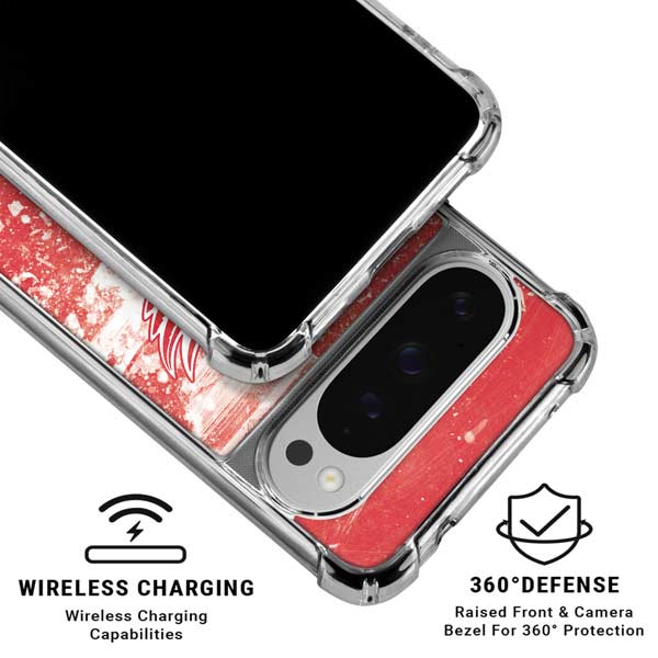 NHL Detroit Red Wings Frozen Google Pixel 10 Pro Clear Case