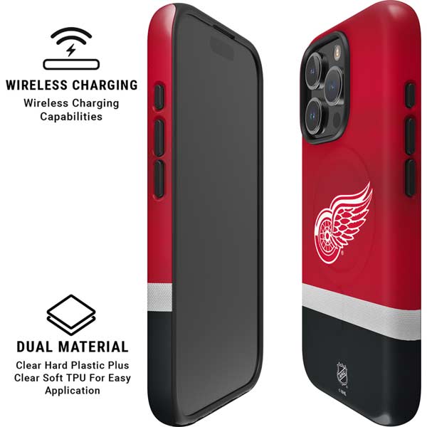 NHL Detroit Red Wings Jersey iPhone 16 Pro Max Magsafe Impact Case