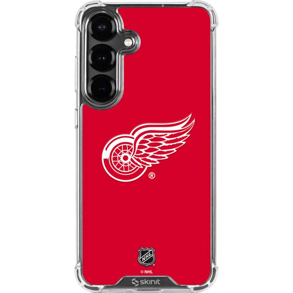 NHL Detroit Red Wings Solid Background Galaxy S26 Plus Clear Case