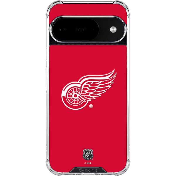 NHL Detroit Red Wings Solid Background Google Pixel 10 Clear Case
