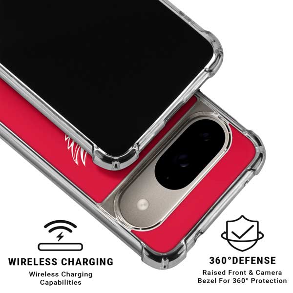 NHL Detroit Red Wings Solid Background Google Pixel 10 Clear Case
