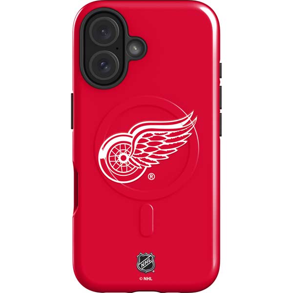 NHL Detroit Red Wings Solid Background iPhone 16 Magsafe Impact Case