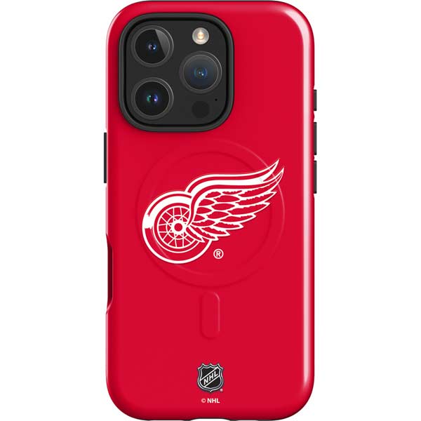 NHL Detroit Red Wings Solid Background iPhone 16 Pro Magsafe Impact Case
