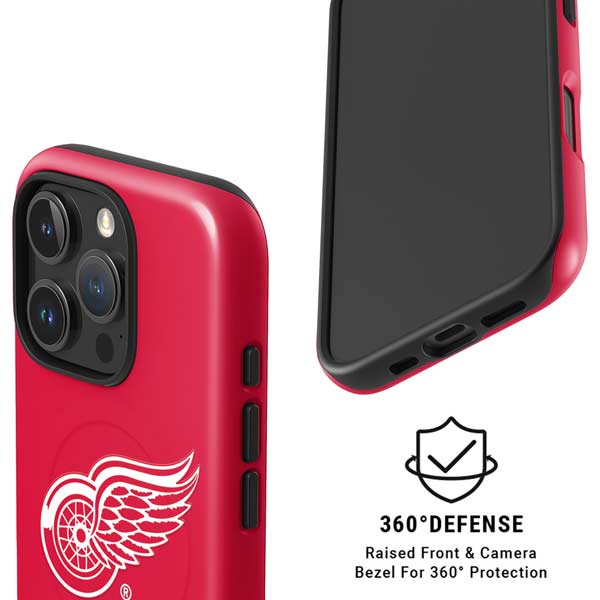 NHL Detroit Red Wings Solid Background iPhone 16 Pro Magsafe Impact Case