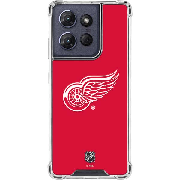 NHL Detroit Red Wings Solid Background Moto G 5G (2025) Clear Case