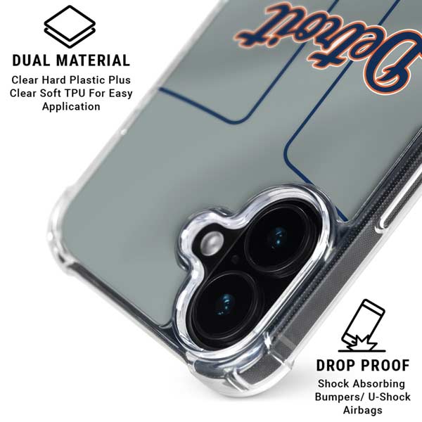 MLB Detroit Tigers Alternate/Away Jersey iPhone 17 Clear Case