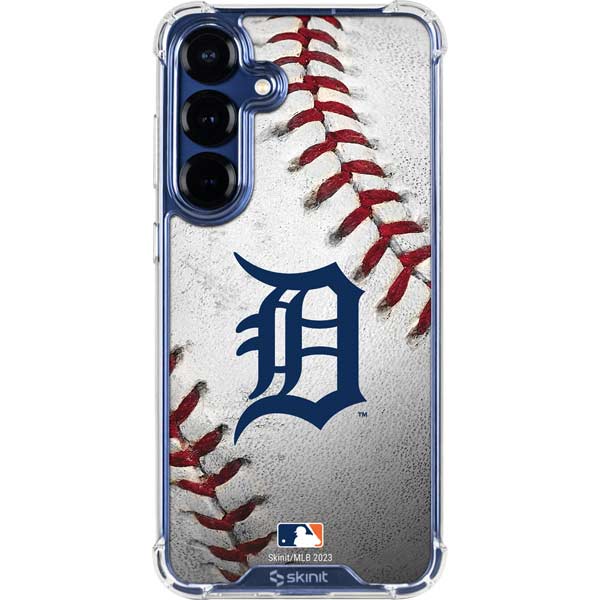 MLB Detroit Tigers Game Ball Galaxy S25 FE Clear Case